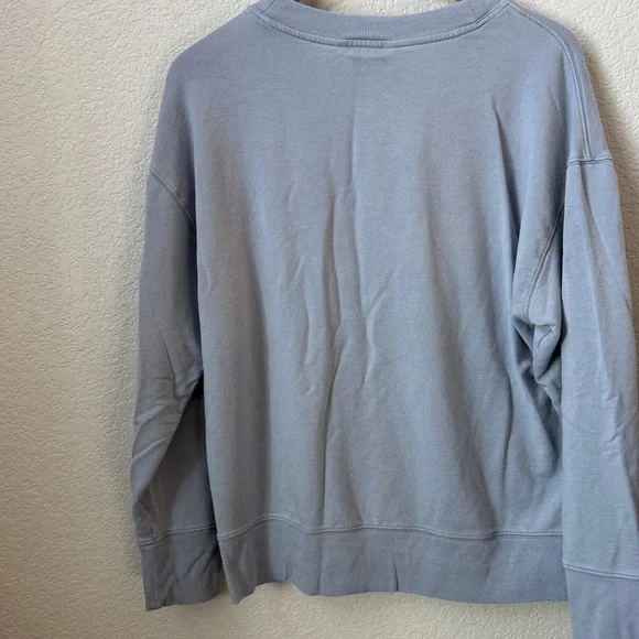 Athleta Henley Crew Neck Sweater Blue size Medium - Picture 9 of 11